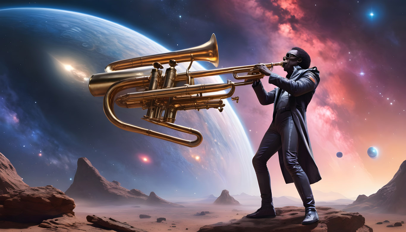 Miles Davis in Space digital art